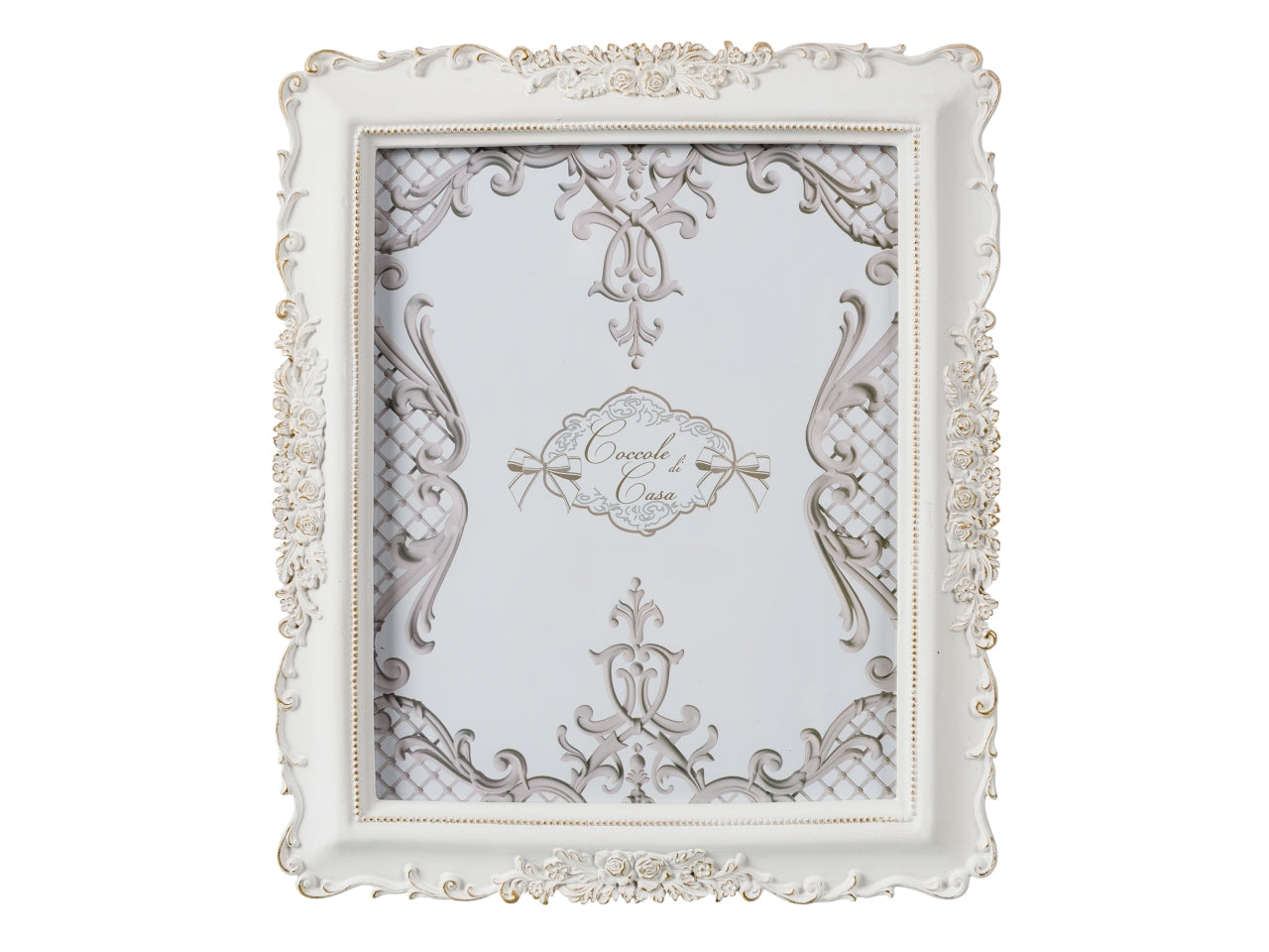 Portafoto bouquet oro sbiancato 20x25