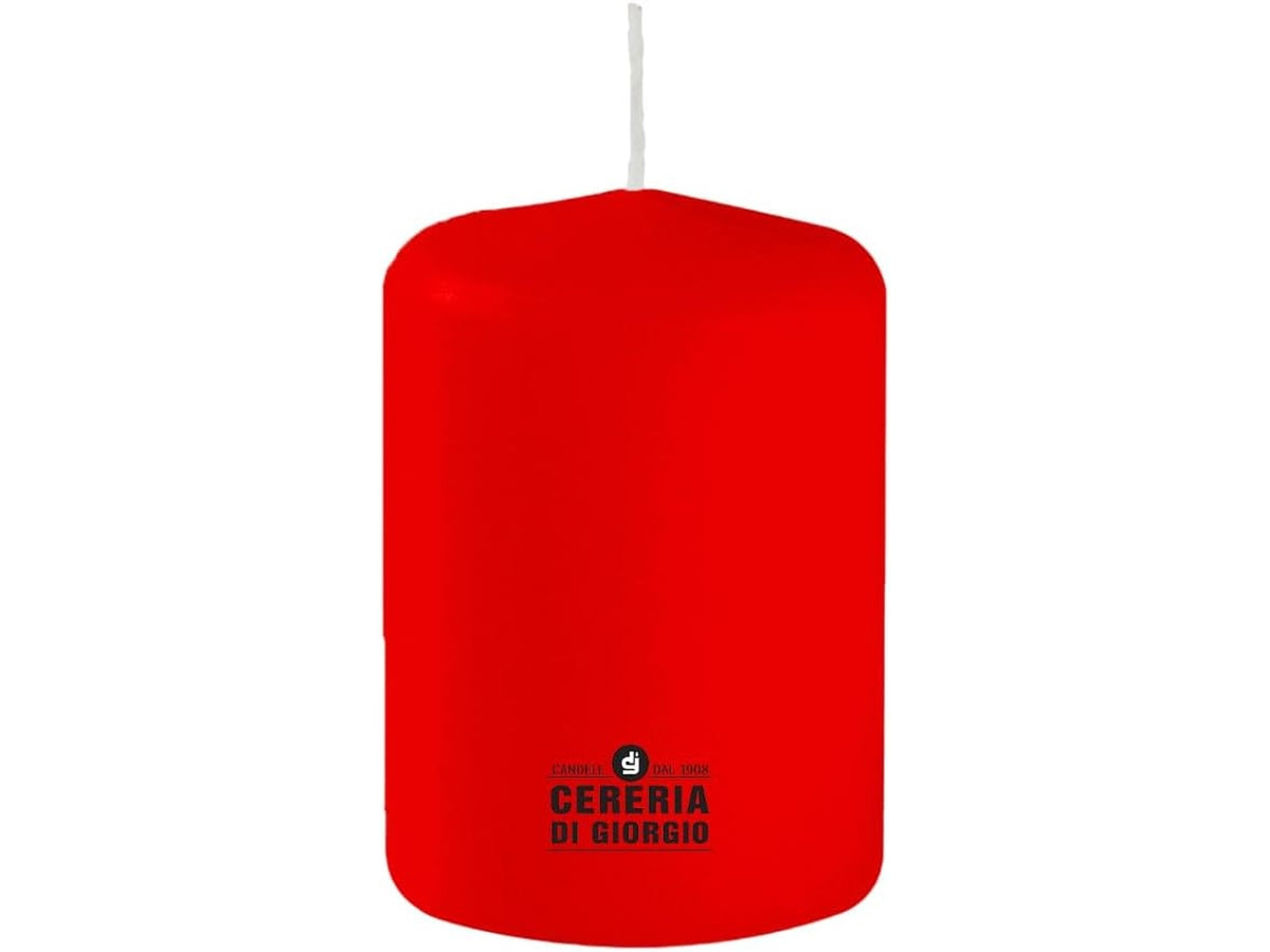 Candela moccolo 7x10cm, durata 55ore rosso