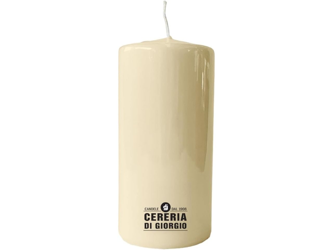 Candela moccolo 7x15cm, durata 85ore avorio