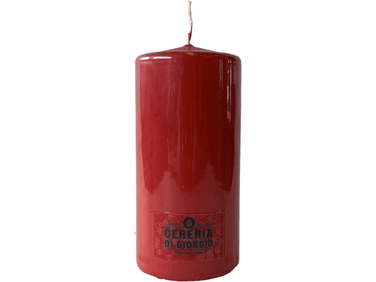 Candela moccolo 7x15cm, durata 85ore rosso