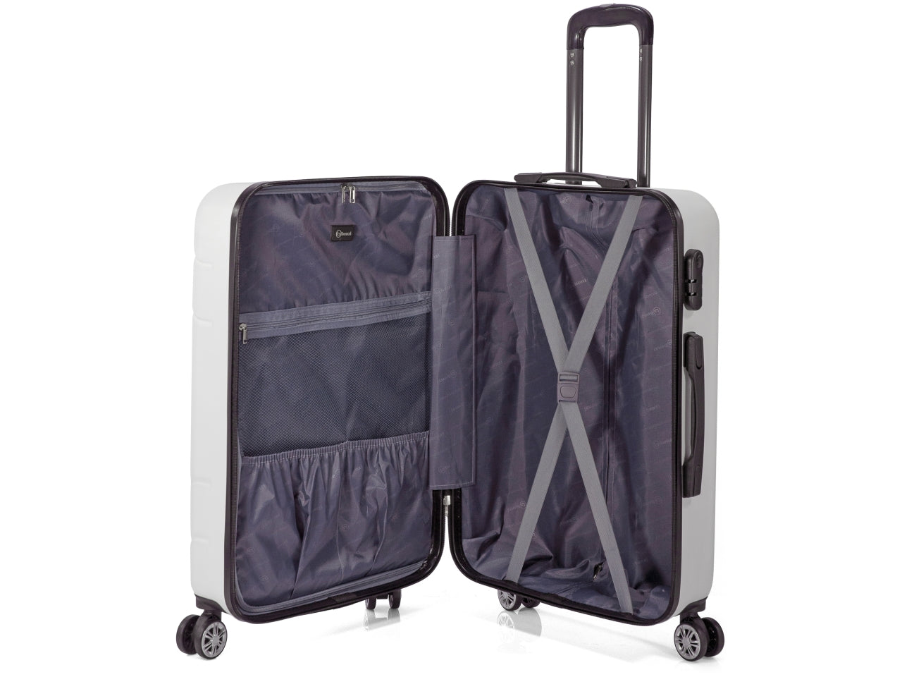Trolley in abs 55xh.37x20 cerniera per estendere la capacita' da 35lt a 39lt con 4 ruote