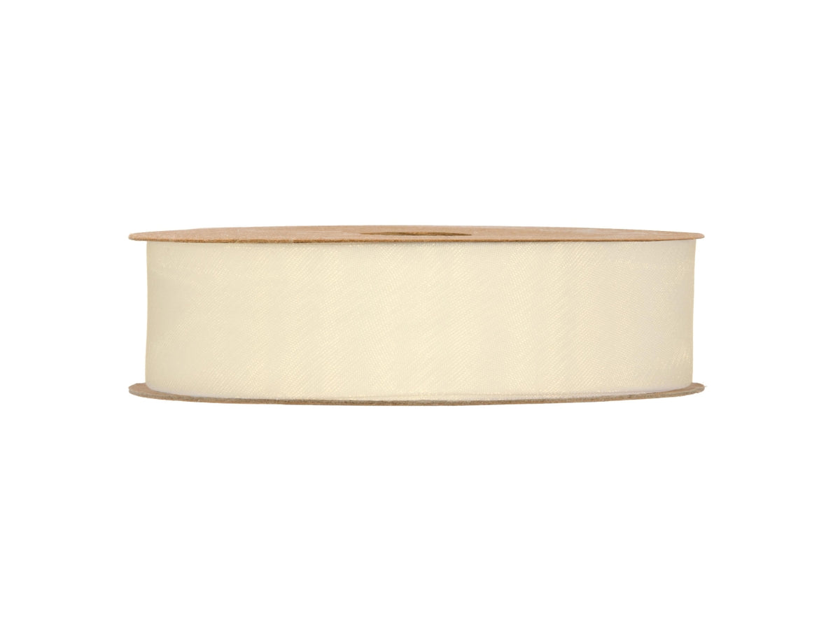 Nastro organza opaco 2,5cmx20mt crema