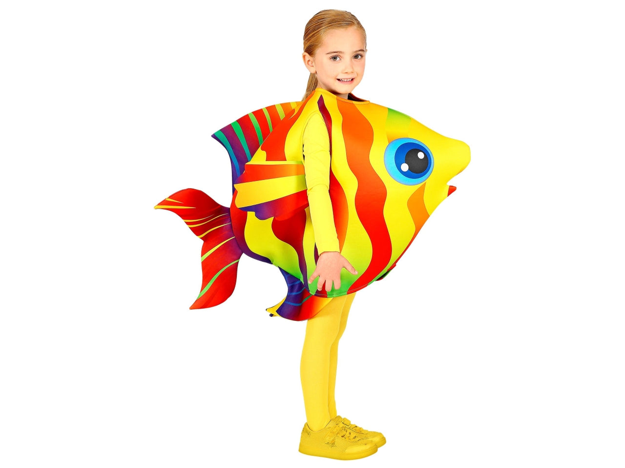 Costume pesce tropicale 116-128cm 4-7 anni