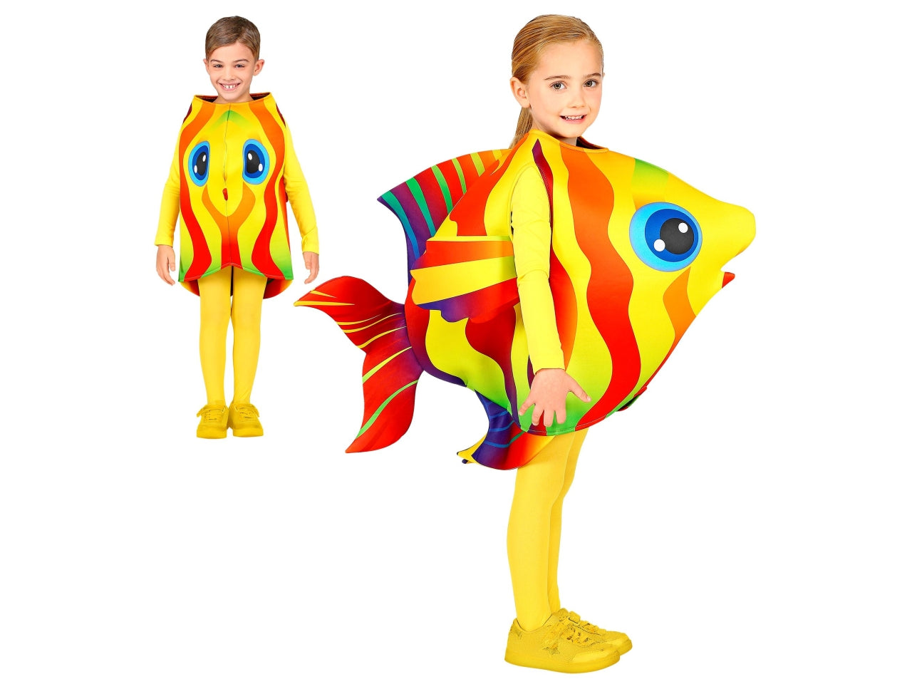 Costume pesce tropicale 116-128cm 4-7 anni