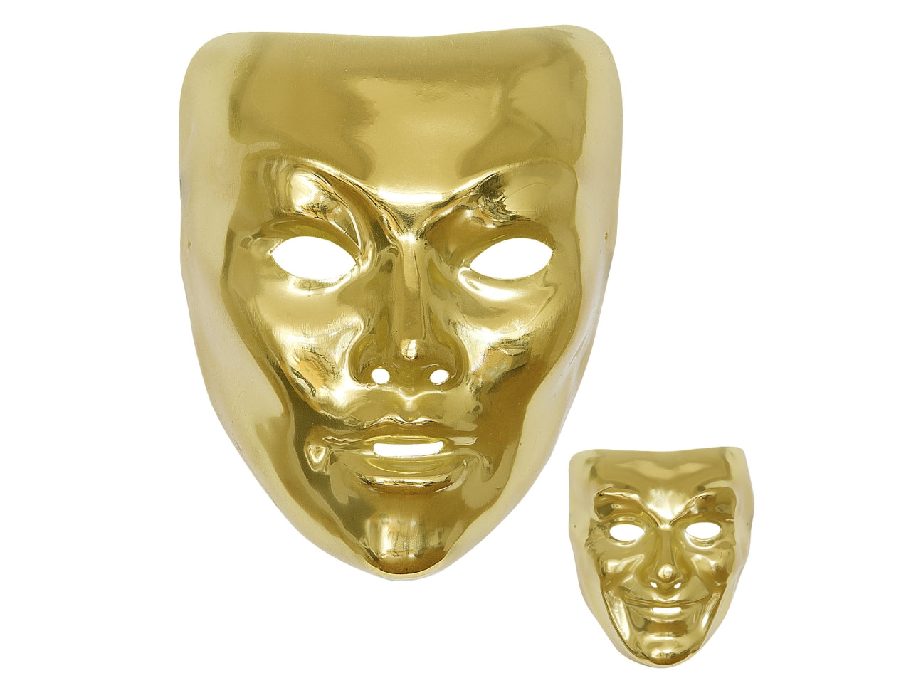 Maschera viso intera oro in 2 assortimenti