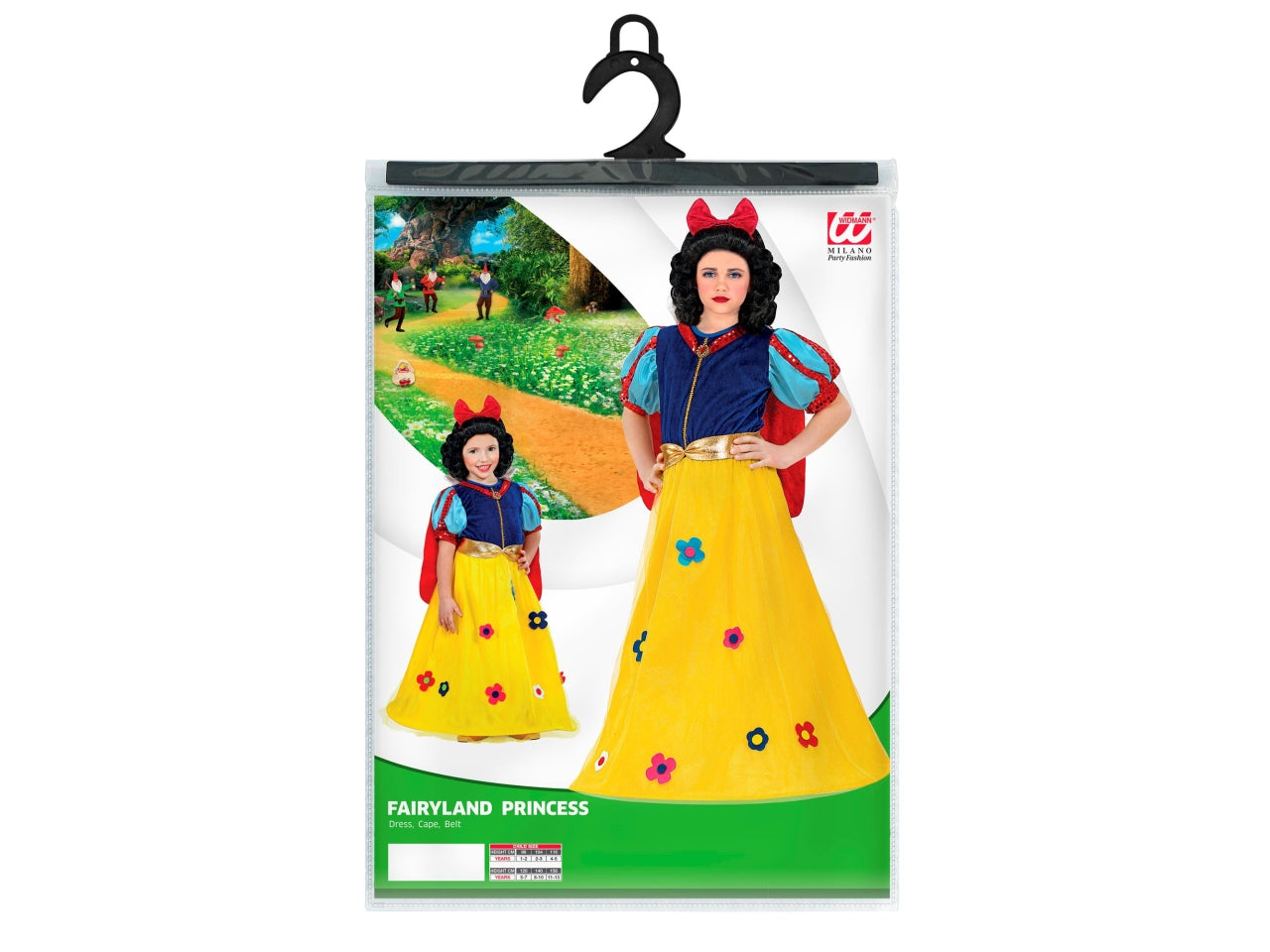 Costume principessa delle fiabe 128cm 5-7 anni