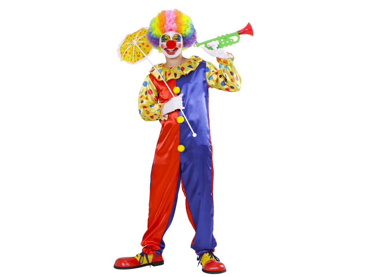 Costume pagliaccio 140cm 8-10 anni