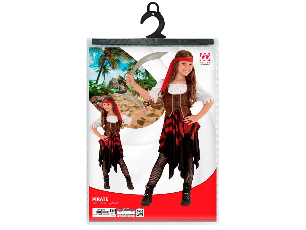 Costume piratessa 128cm 5-7 anni