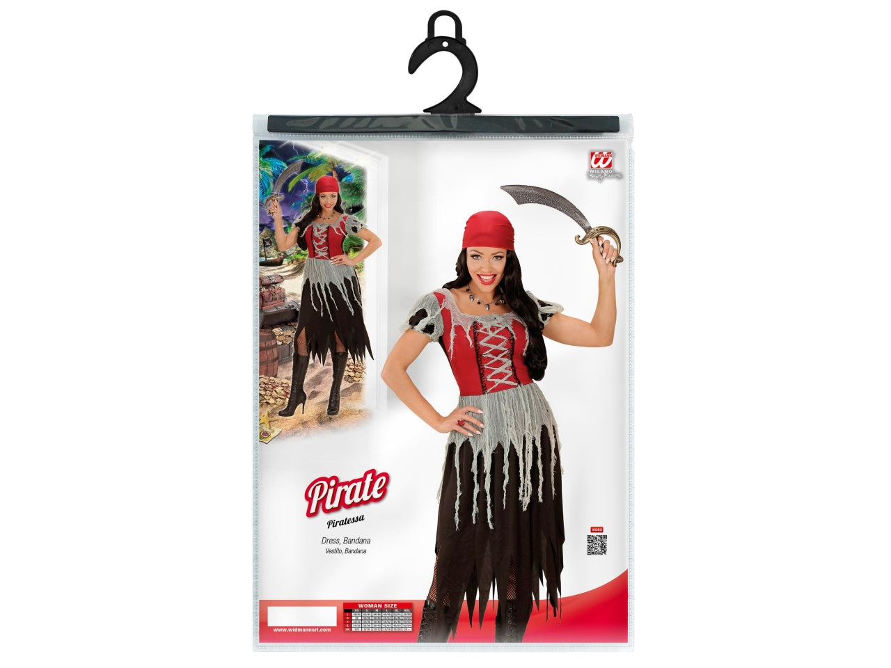 Costume adulto piratessa taglia S