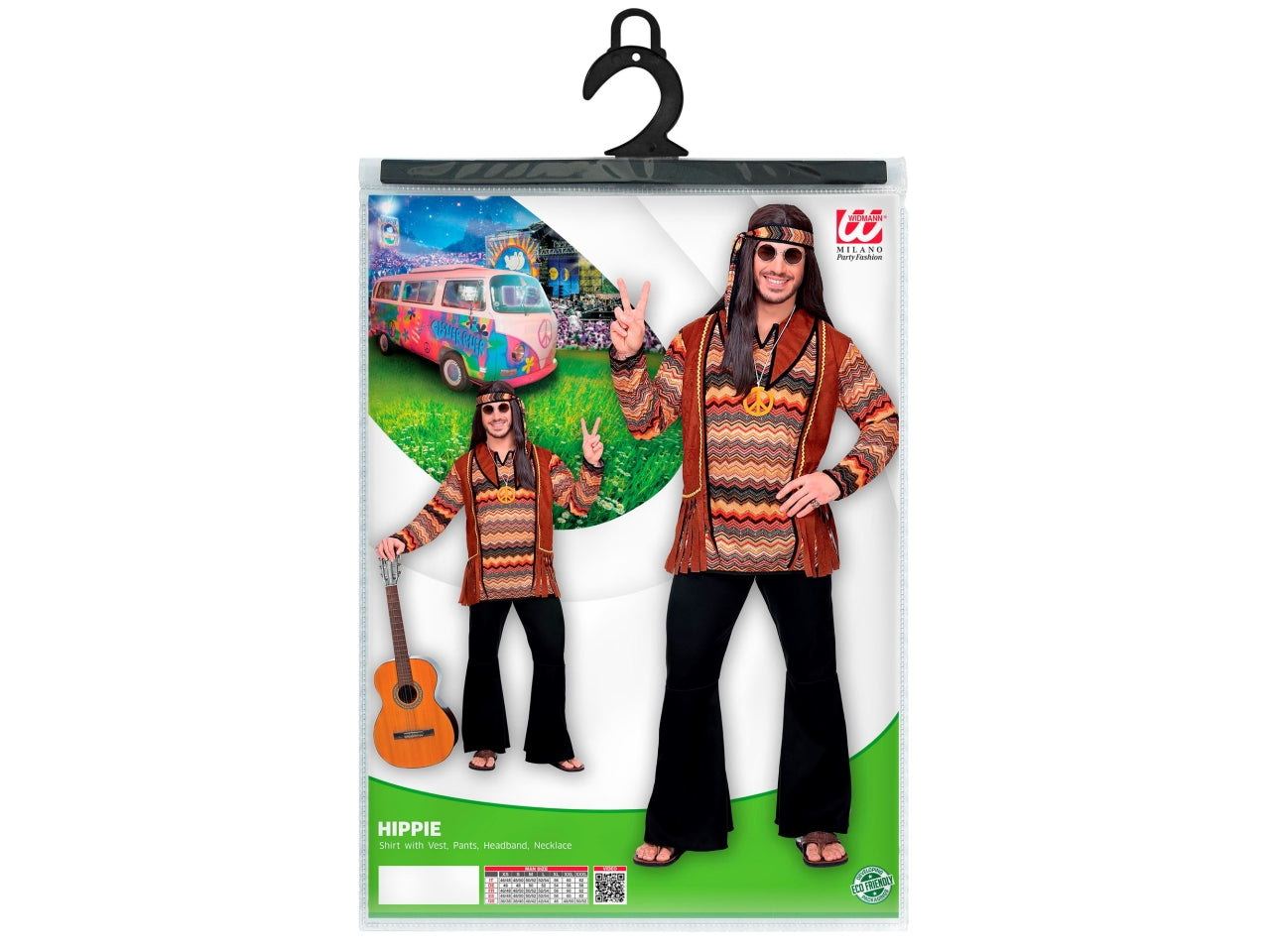 Costume adulto hippie uomo taglia M