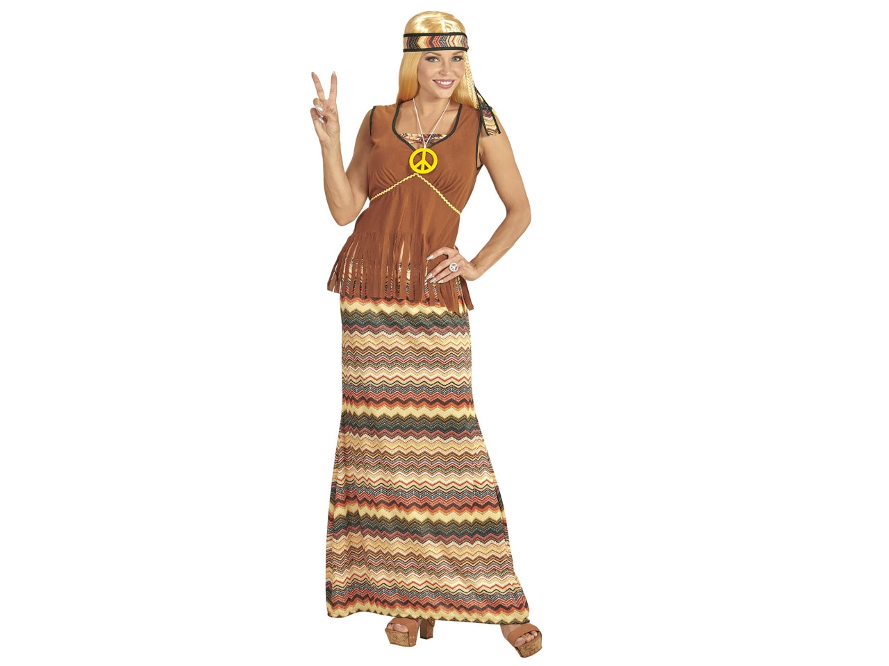 Costume adulto hippie donna taglia L