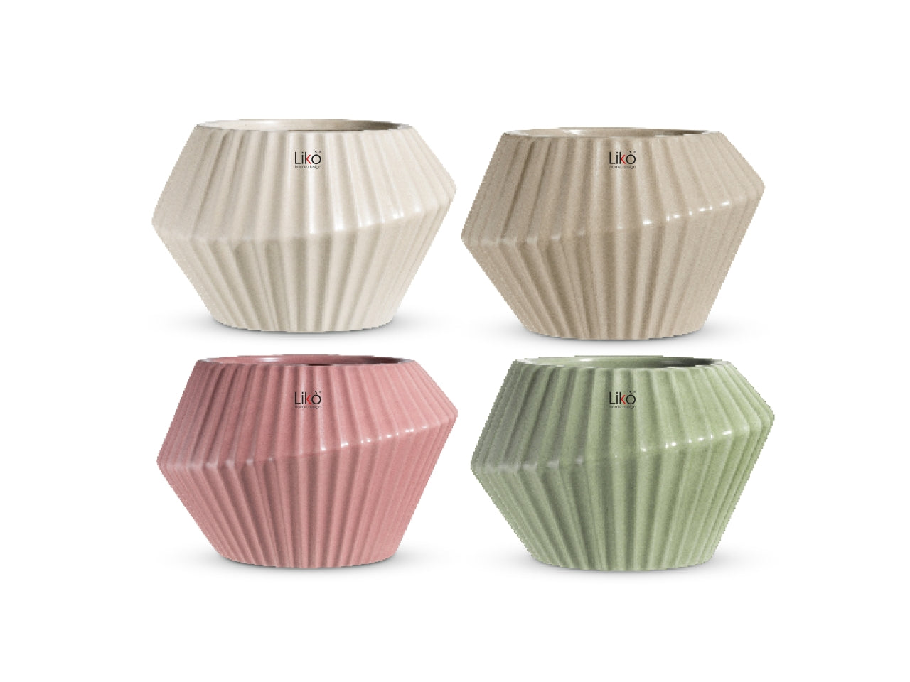 Sauvage Vaso d.26xh.18cm in 4 assortimenti