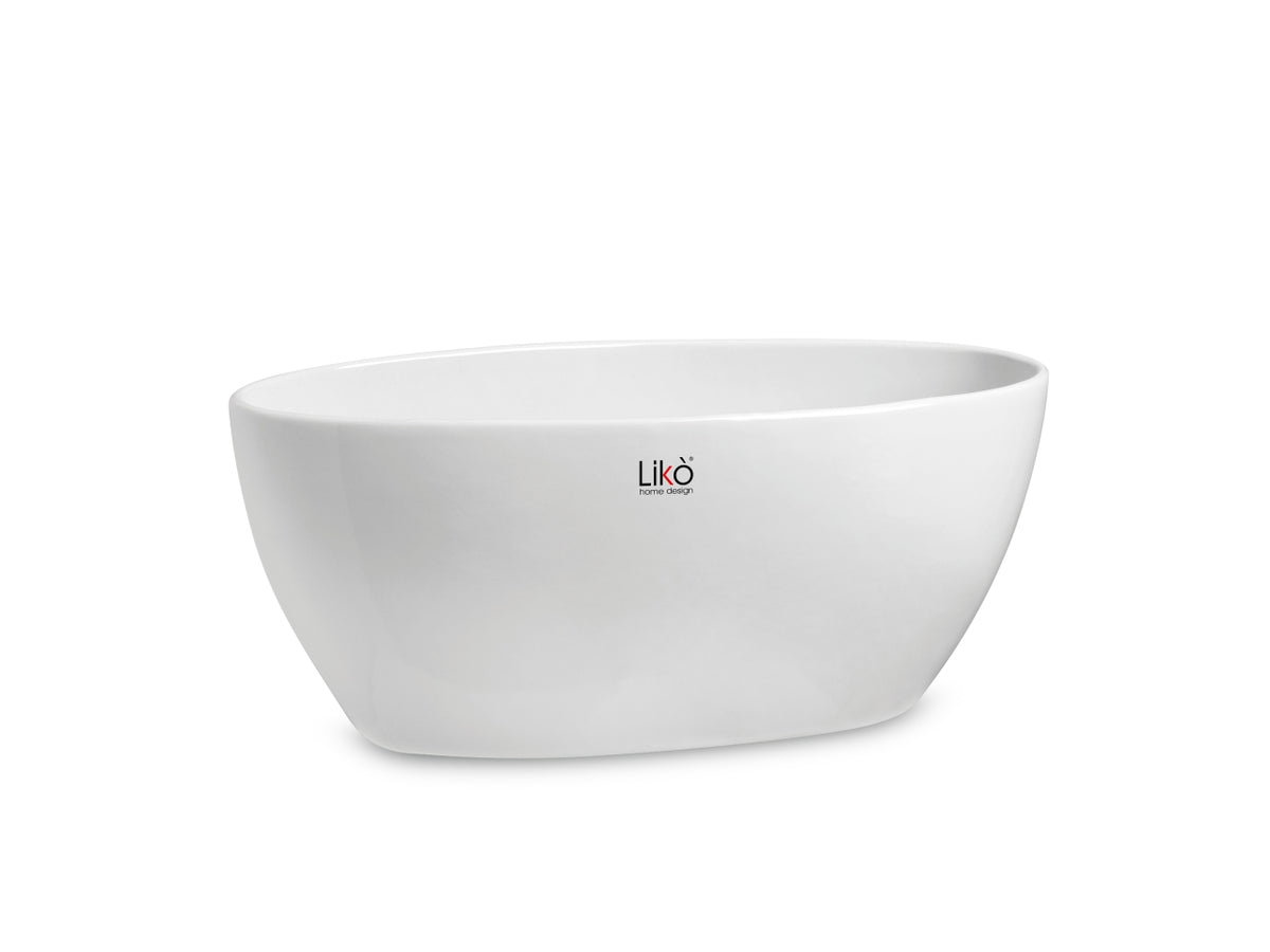 Oval sparta Vaso 35x14xh.15cm bianco
