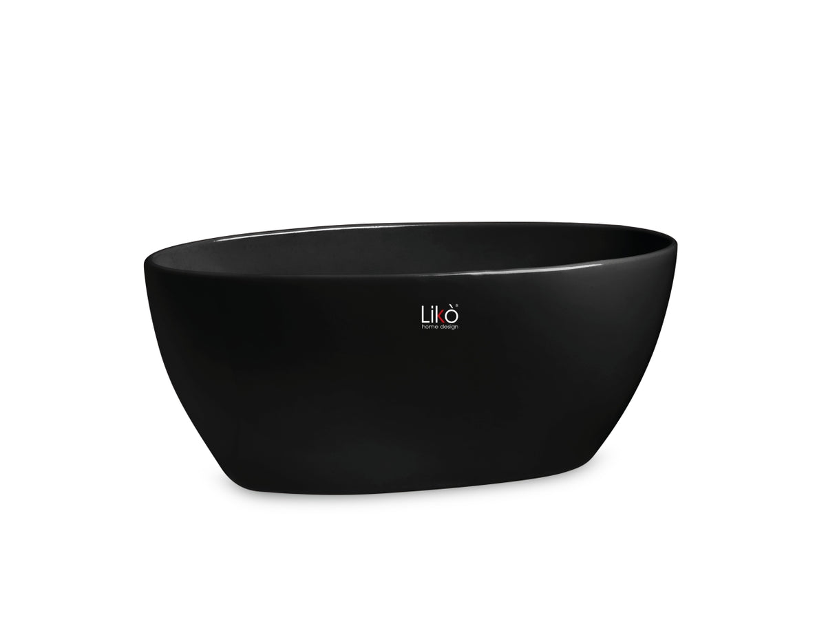 Oval sparta Vaso 35x14xh.15cm nero