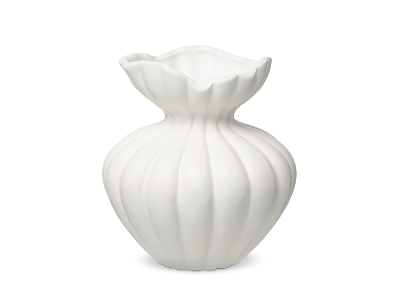 Baptiste vaso h.25xd.20cm bianco