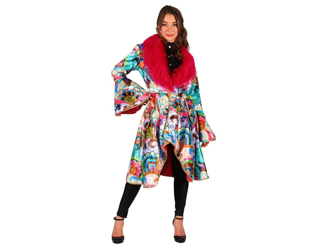 Costume giacca da donna con collo rosa, taglia XL
