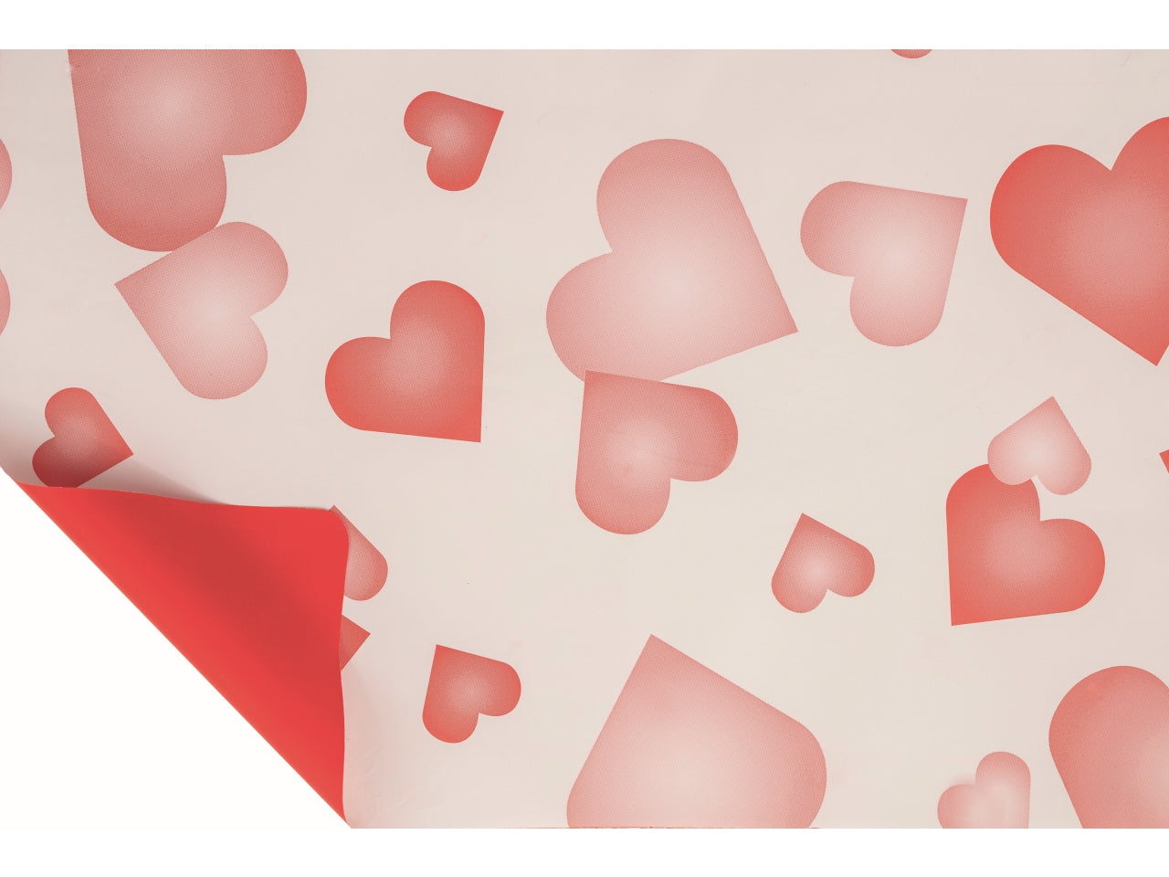 Bobina babe double face 1x25mt cuori con fondo bianco