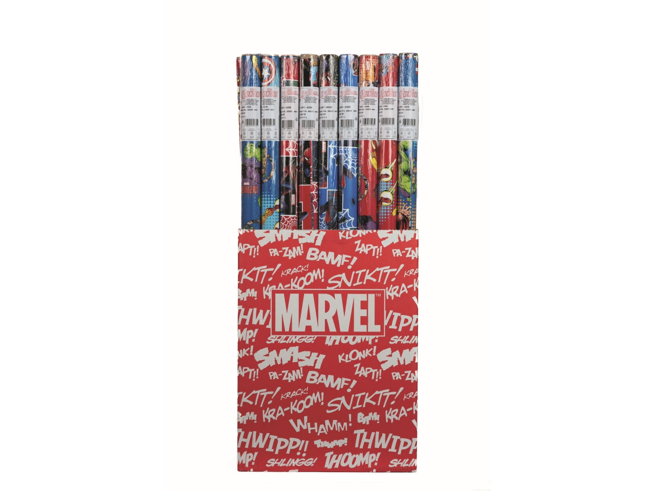 Rotolo carta regalo  marvel 70cmx2mt, fantasie assortite