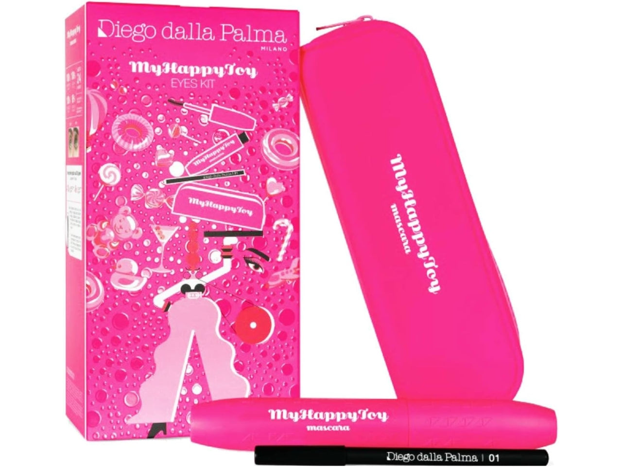 Diego della palma mascara myhappytoy matita nera 18cm+pochette n25