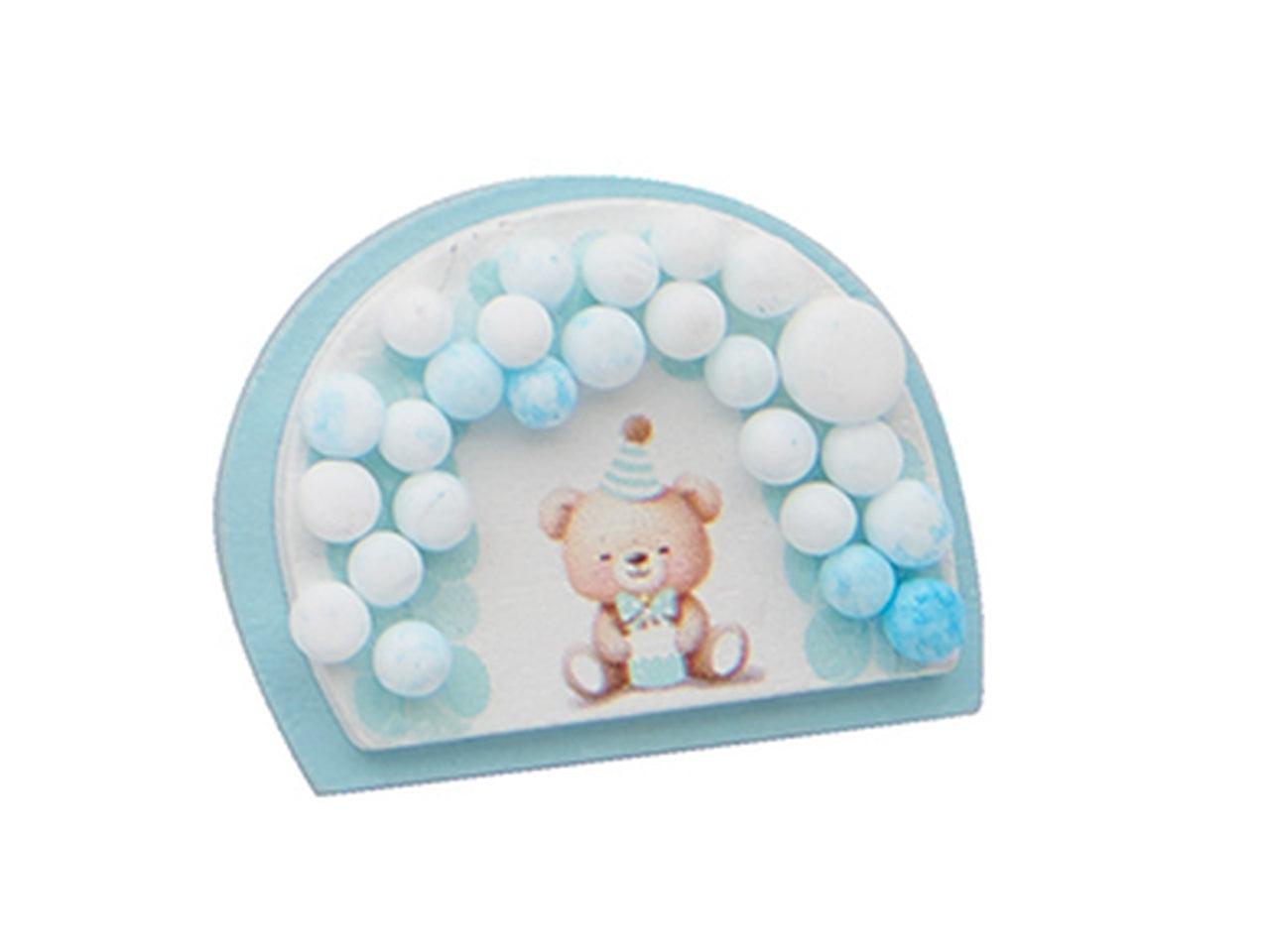 Magnete orsetto con palloncini 3,7cm boy