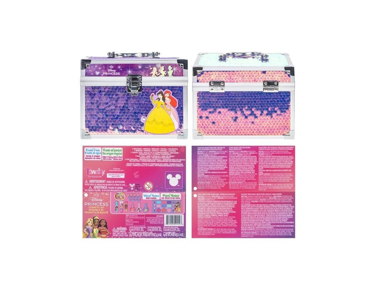 Princess lip balm with train case 4 pz.