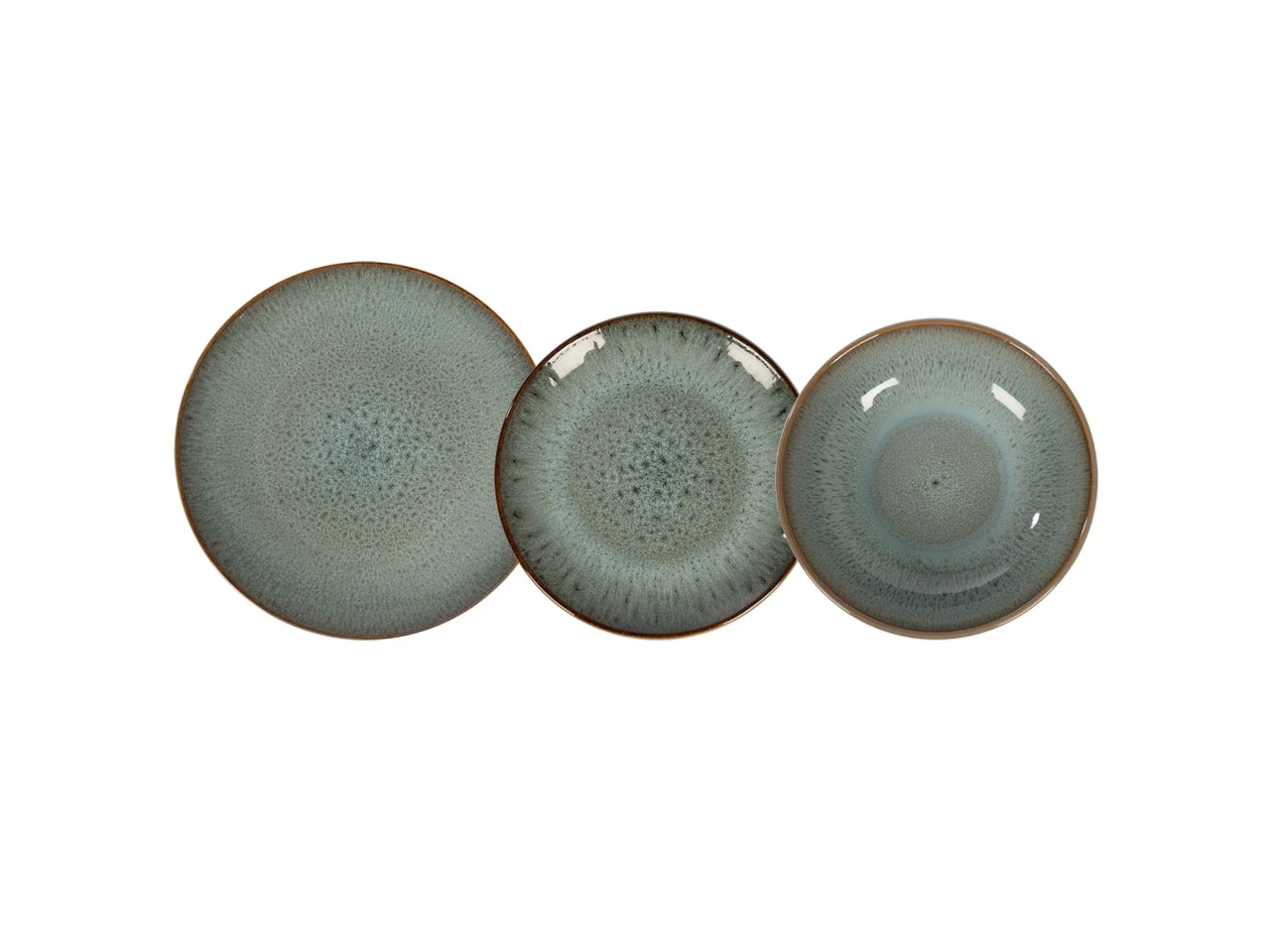 Servizio di piatti da 18 pezzi reactive verde