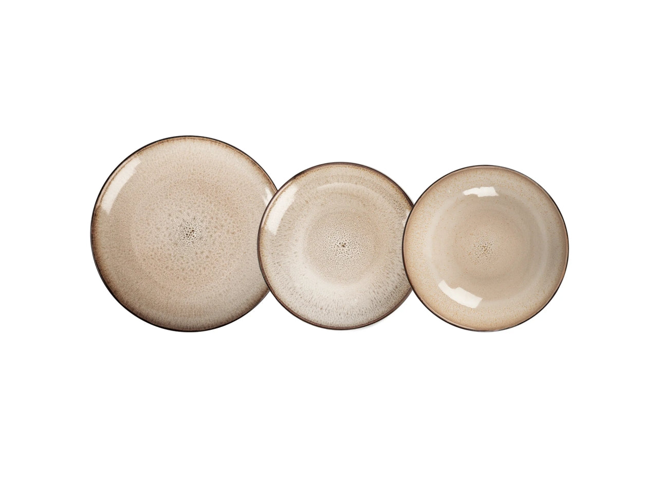 Servizio di piatti da 18 pezzi reactive beige