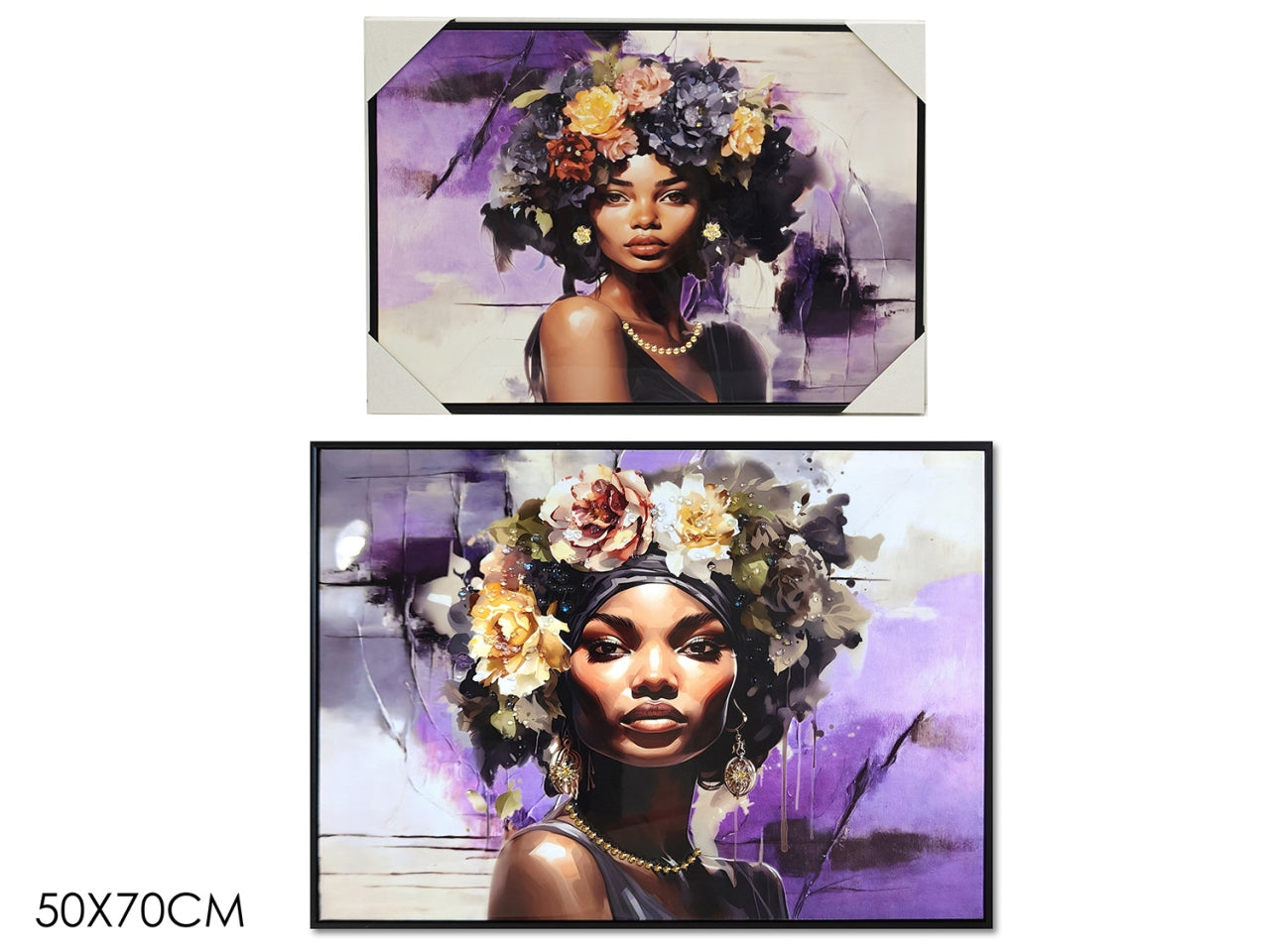 Quadro con donna 50x70cm, 2 assortimenti