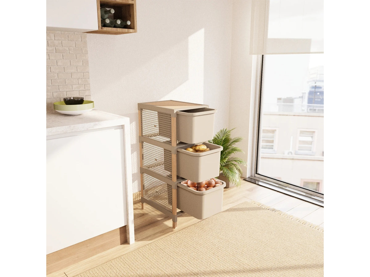 Cassettiera Fixwood 30x41xh81cm legno