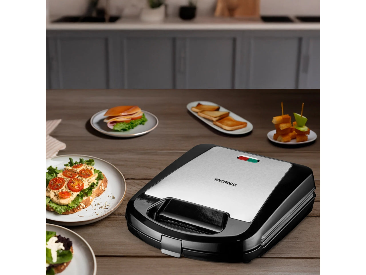 Tostiera 1200w nera/acciaio