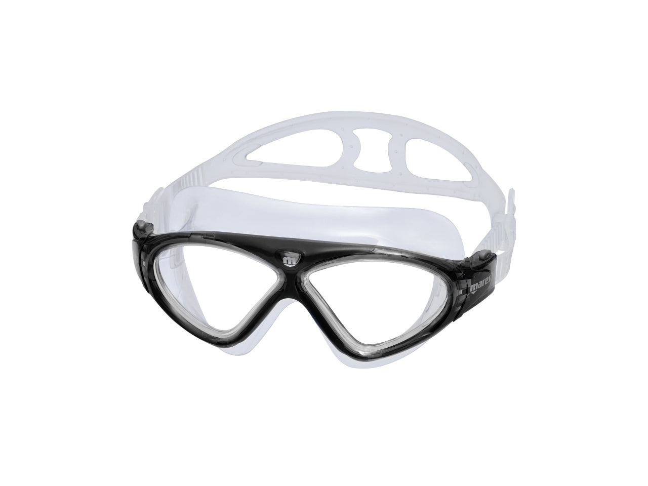 Maschera Alfa con astuccio per adulto nero