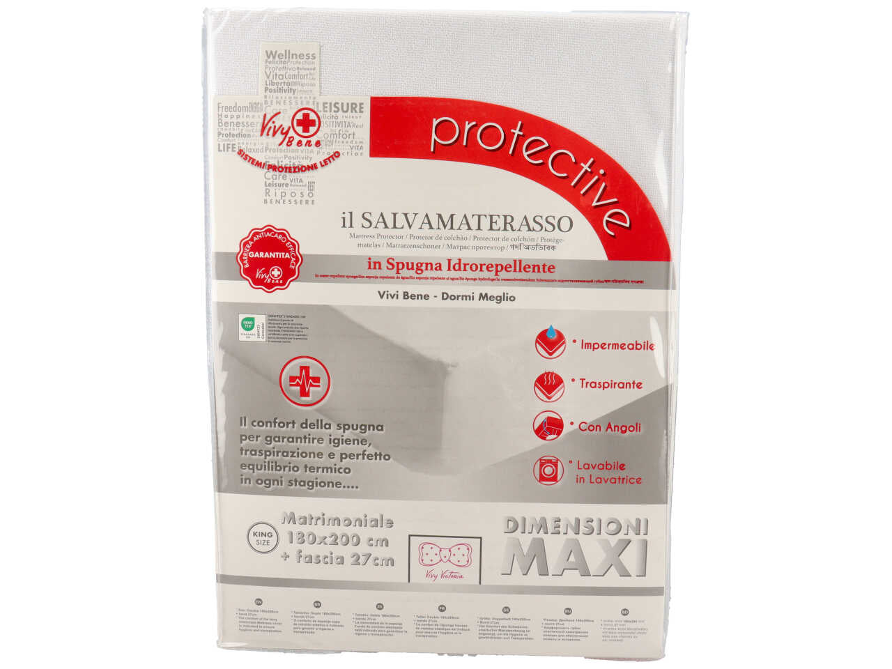 Coprimaterasso impermeabile protective matrimoniale