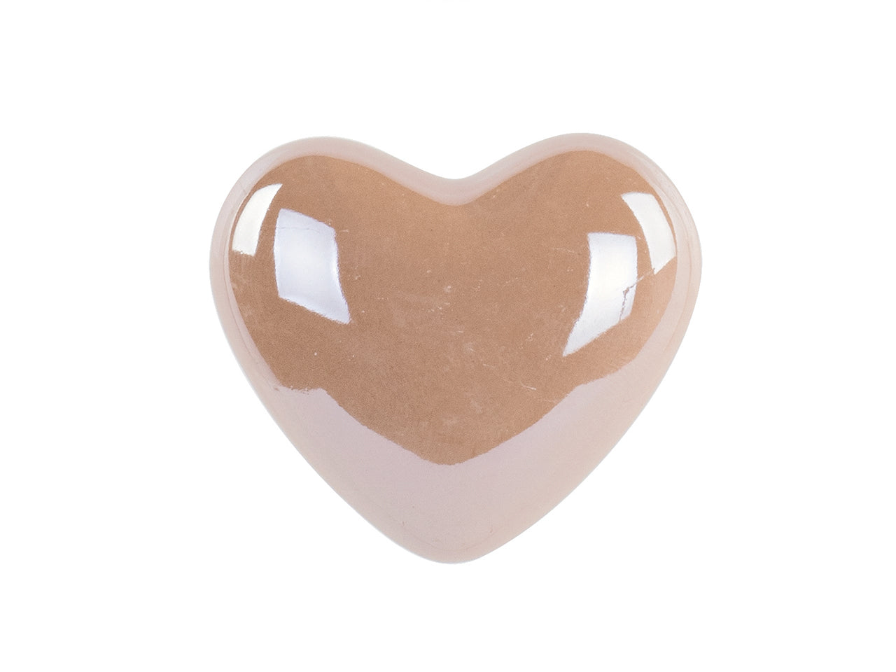Cuore cipria perlato con calamita h.40cm