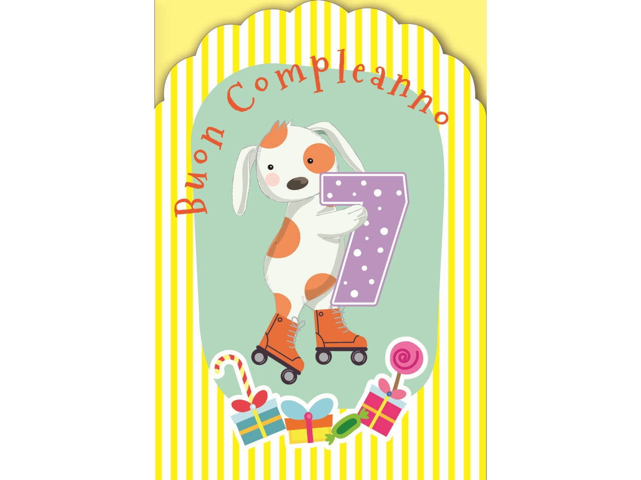 Biglietto buon compleanno 7Â° anno