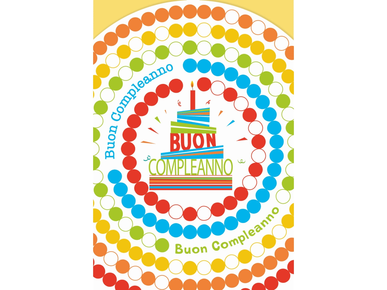 Biglietto buon compleanno torta