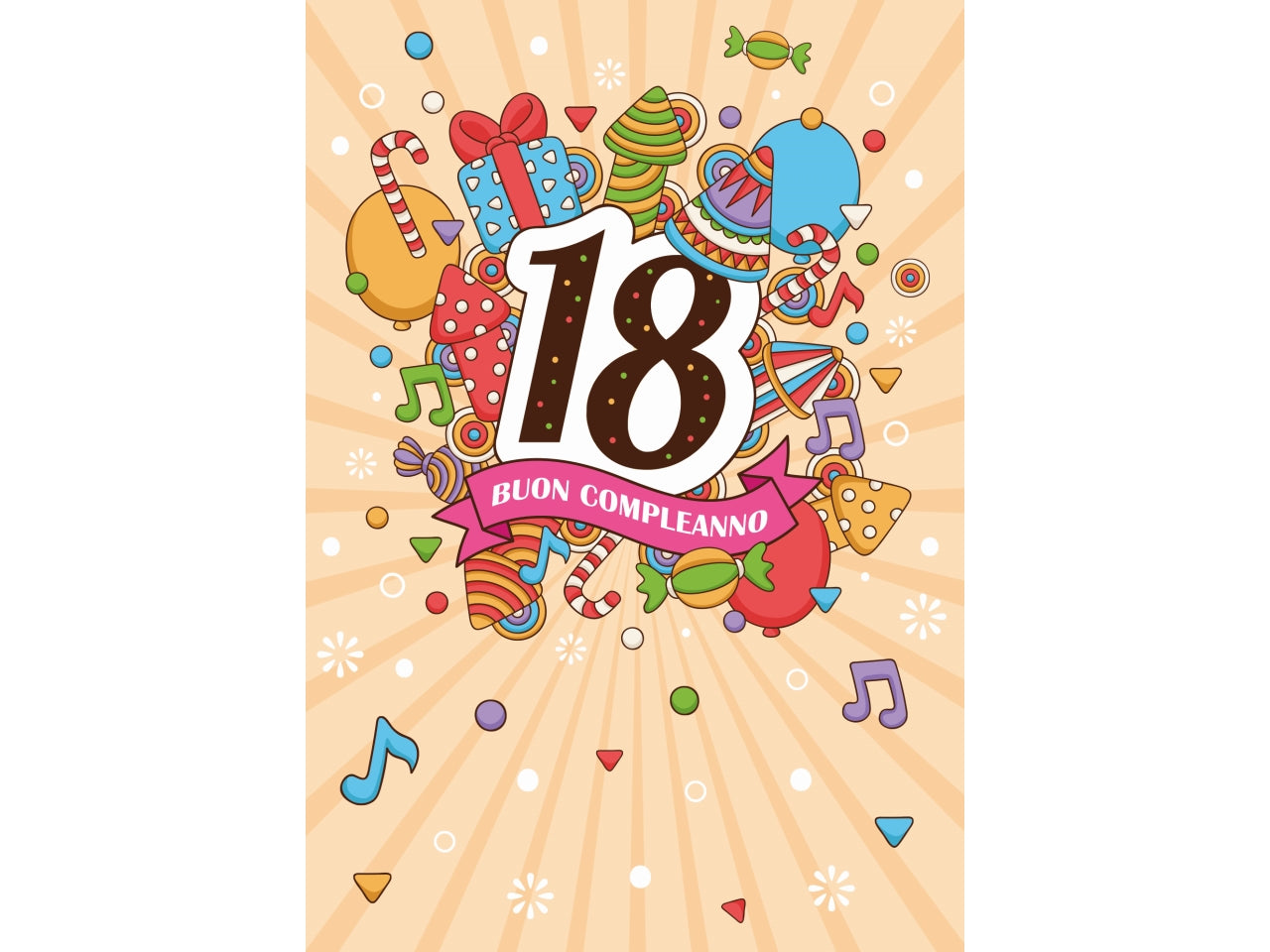 Biglietto buon compleanno 18 anni maschile