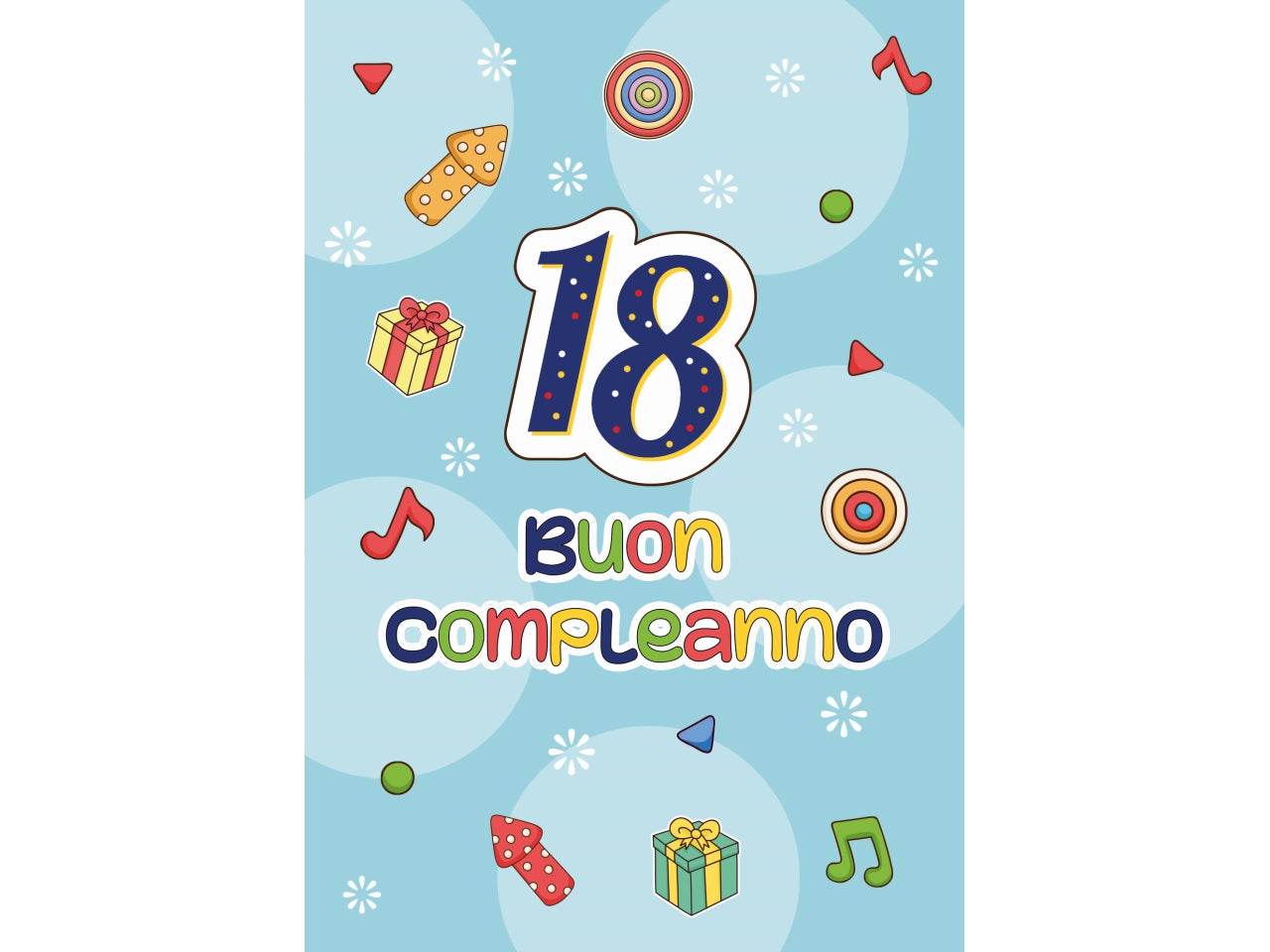Biglietto buon compleanno 18 anni maschile