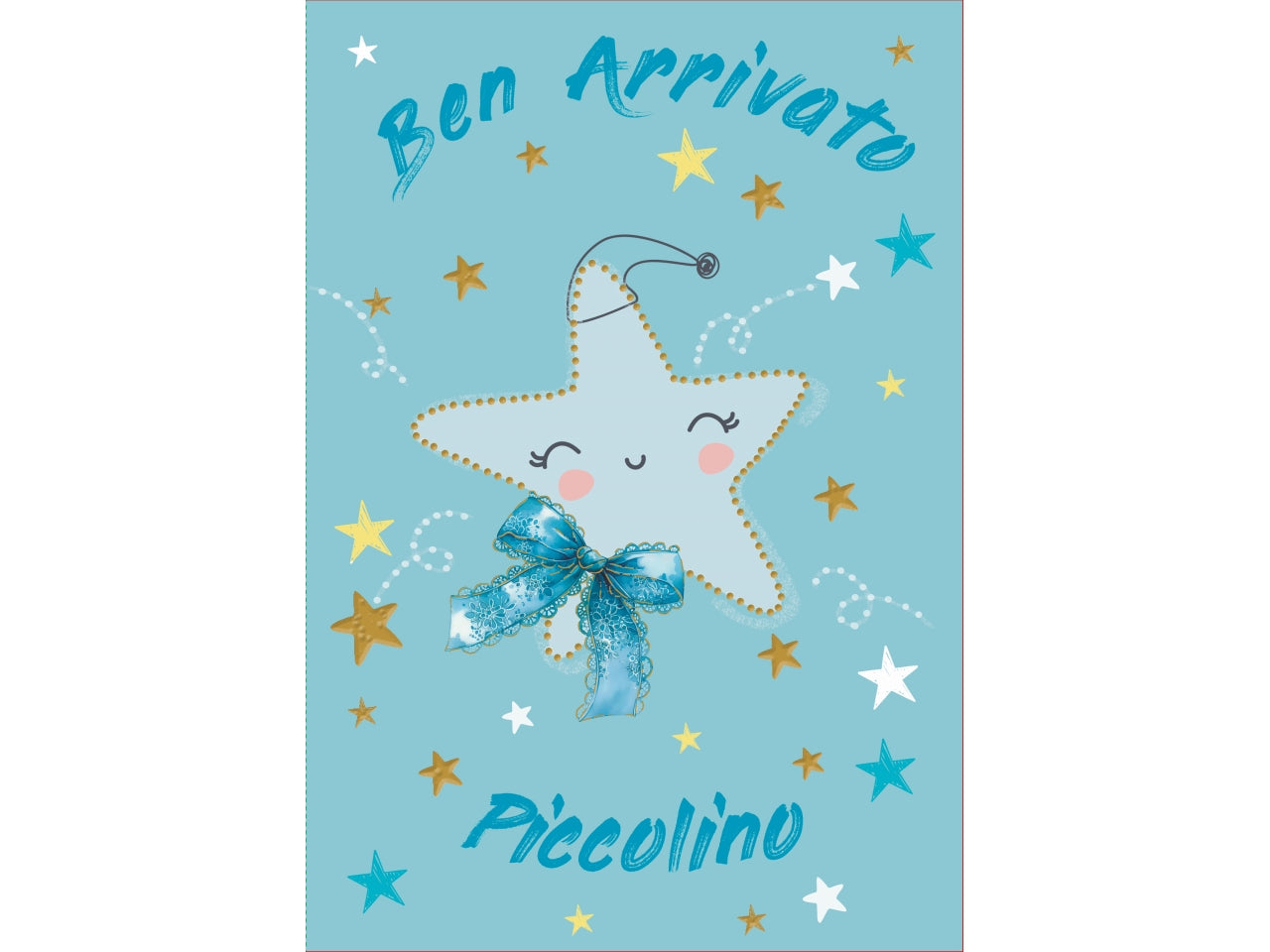Biglietto lieto evento ben arrivato piccolino