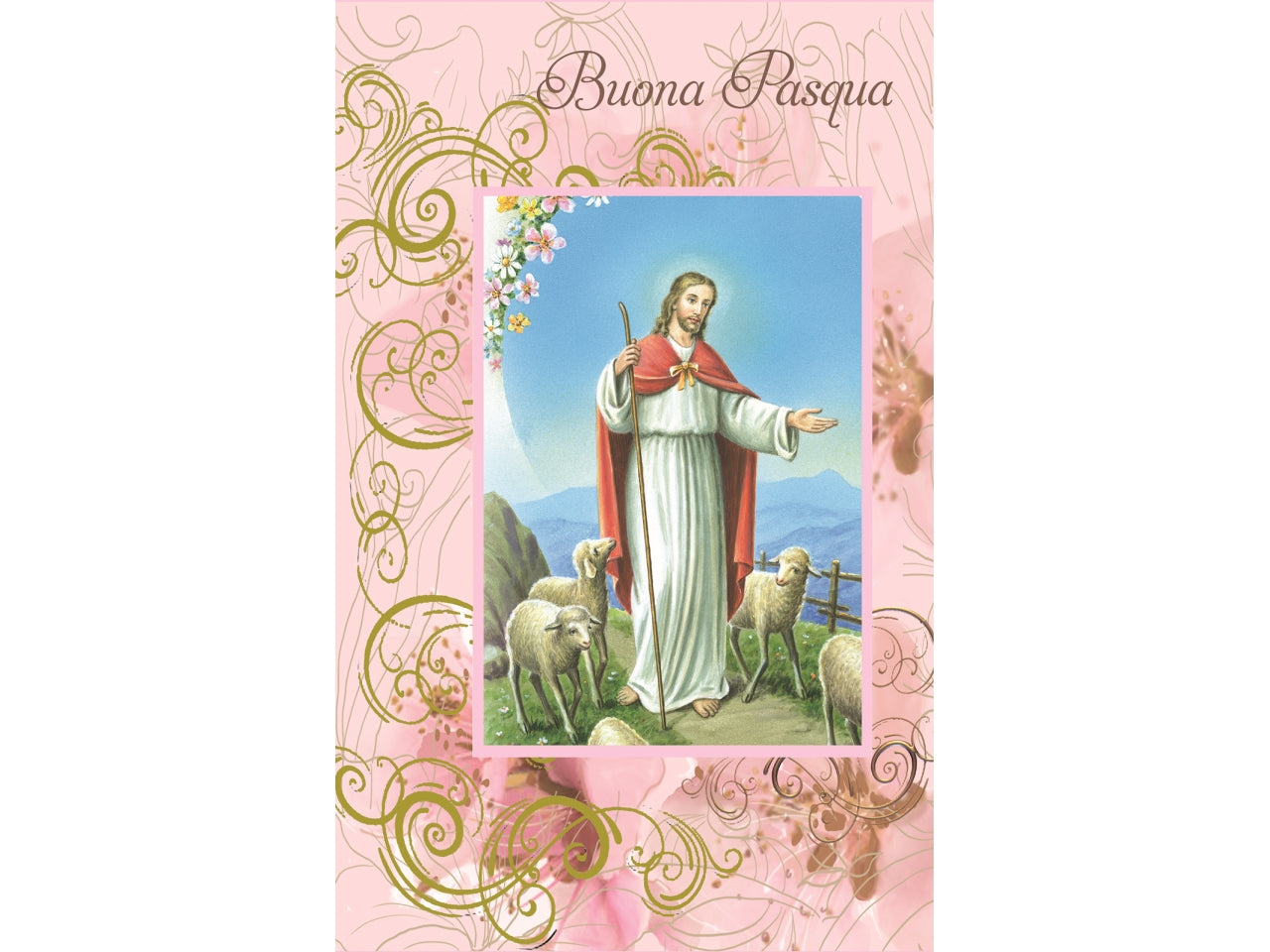 Biglietto mini buona Pasqua sacra