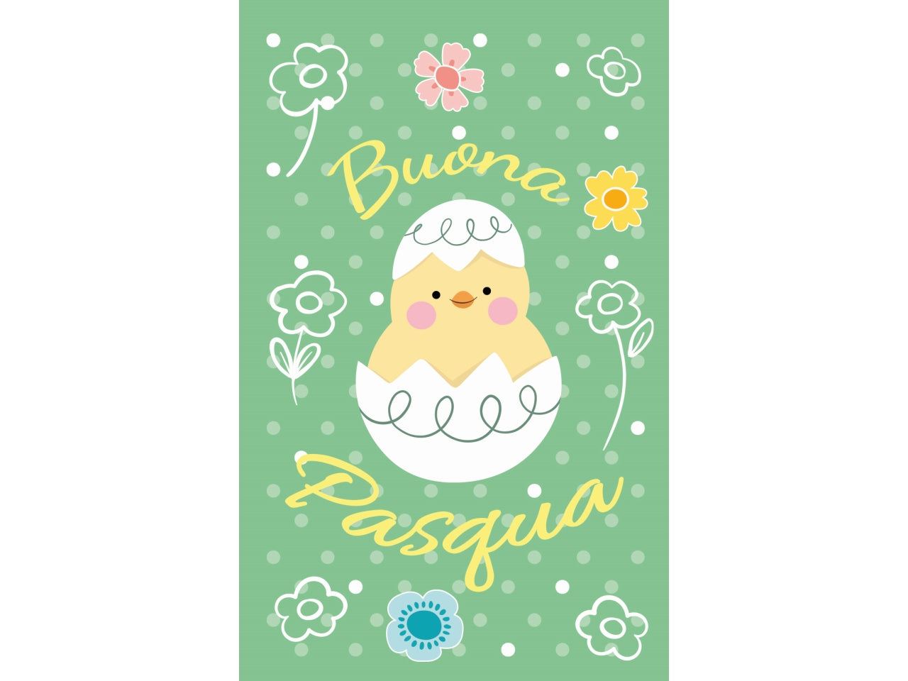 Biglietto mini buona Pasqua laica