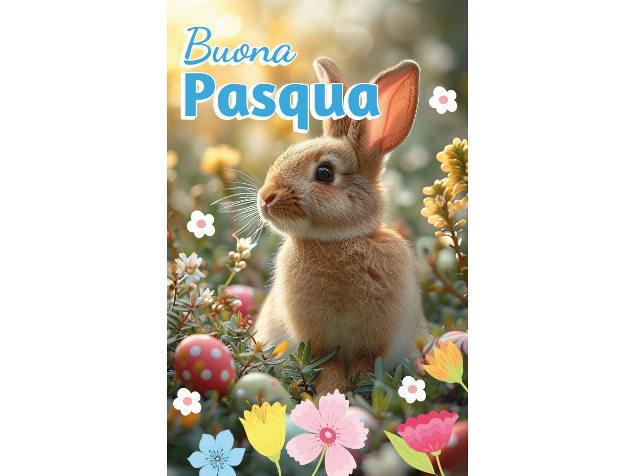 Biglietto mini buona Pasqua laica