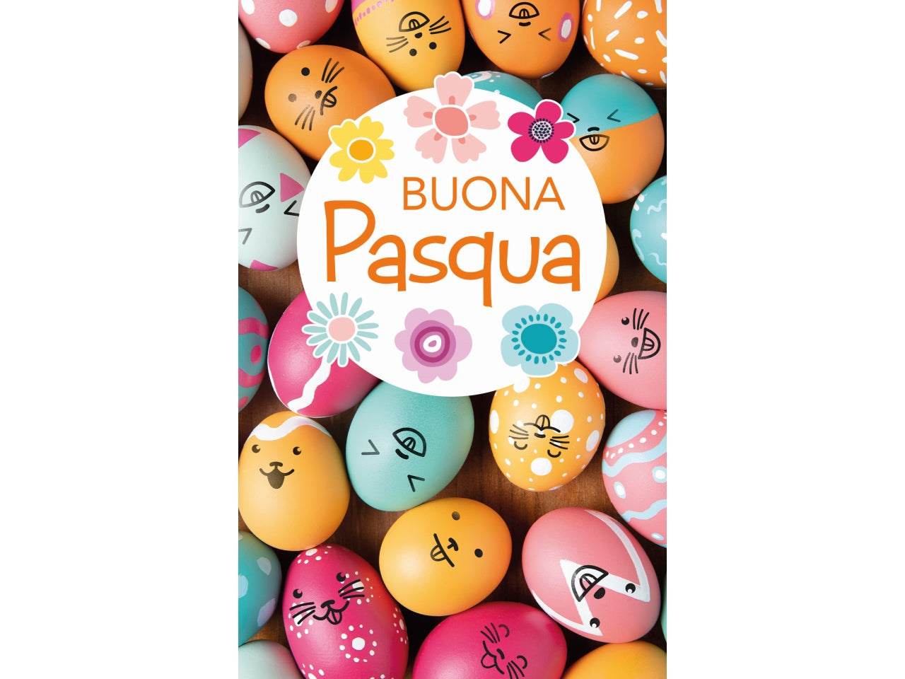Biglietto mini buona Pasqua laica