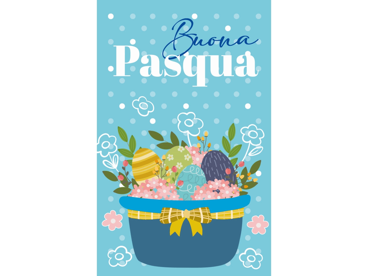 Biglietto mini buona Pasqua laica