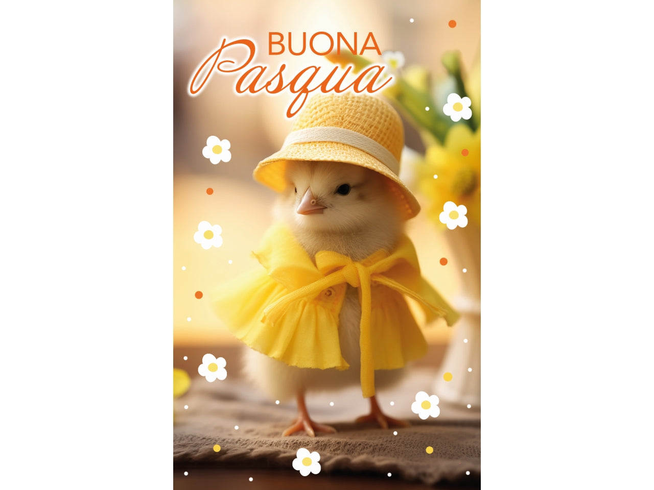 Biglietto mini buona Pasqua laica
