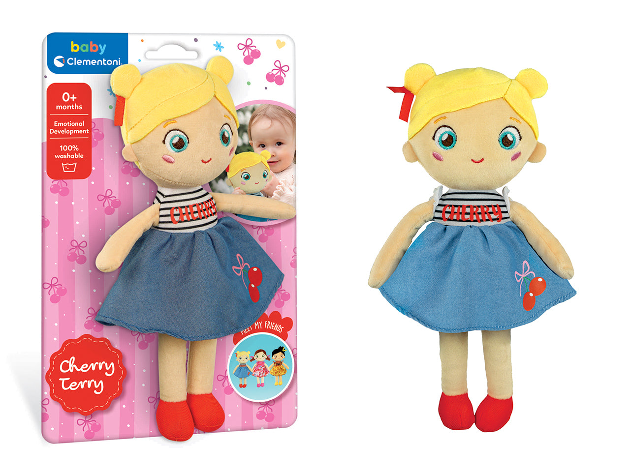 Baby Clementon Plush Soft Doll Cherry Terry