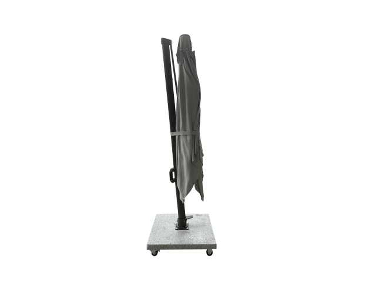 Ombrellone Noah in alluminio con palo laterale 3x3x2.42mt , con base e cover