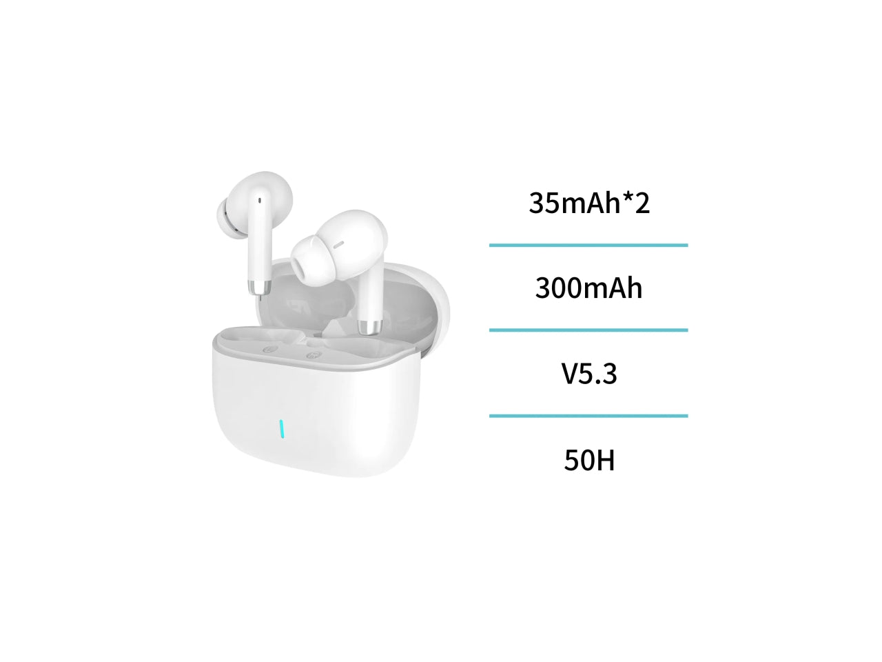 Auricolari Bluetooth TWS In-Ear Bianco