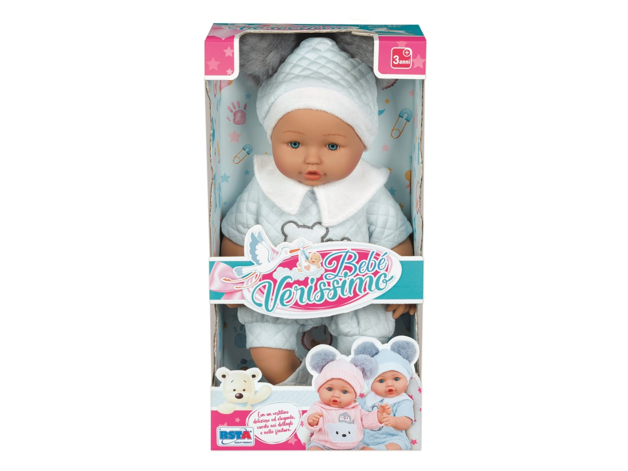 Bambola bebe verissimo ponpon 30cm 4ass