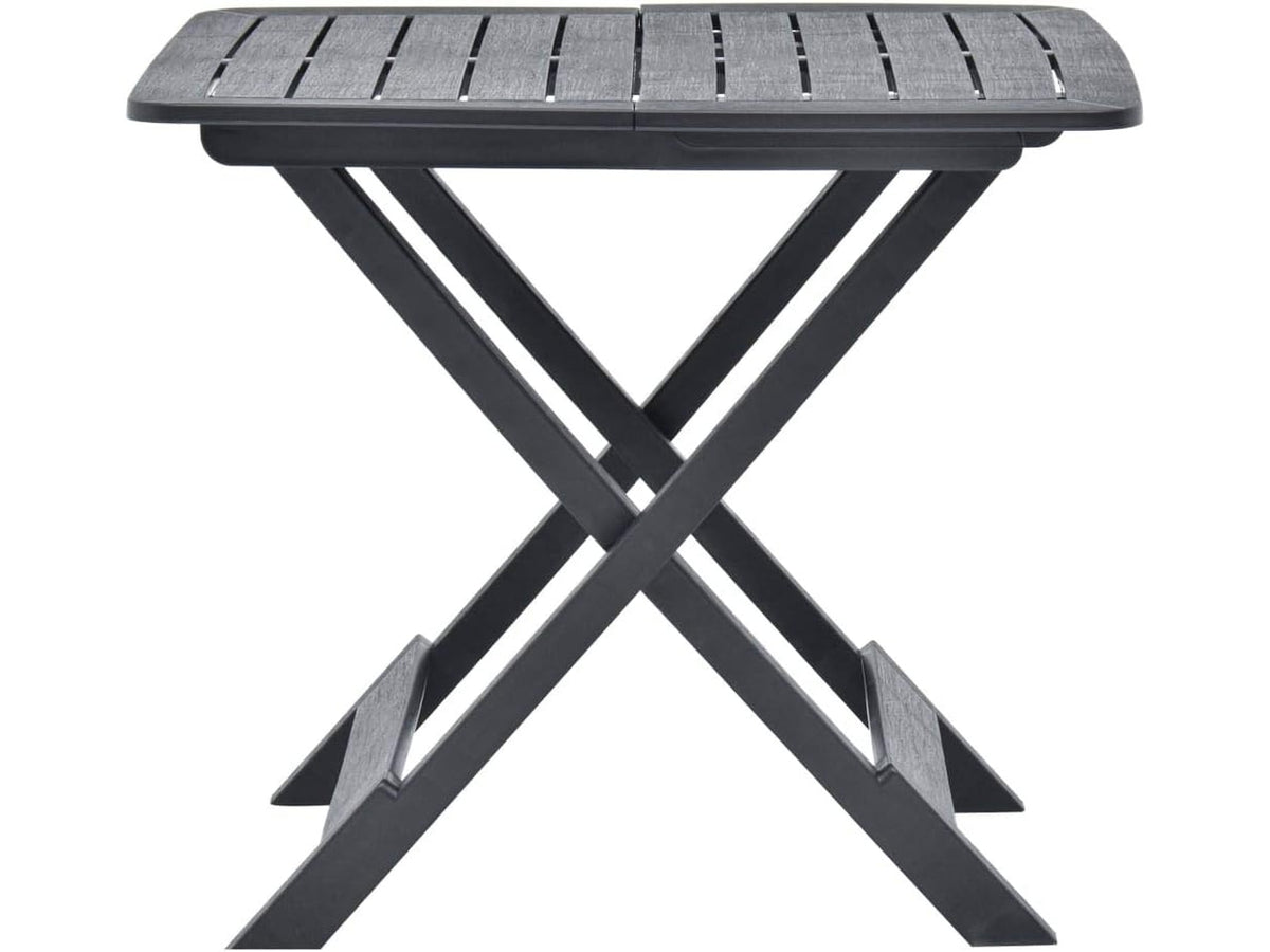 Tavolo in plp pieghevole tevere antracite 79x72x70cm