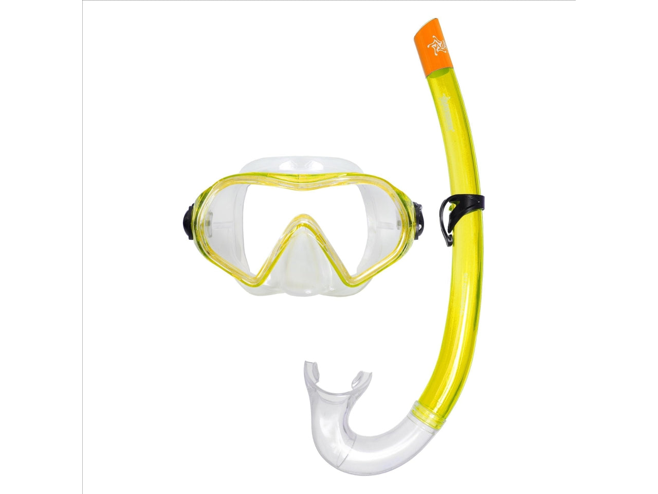 Machera e boccaglio Poseidon senior giallo in pvc